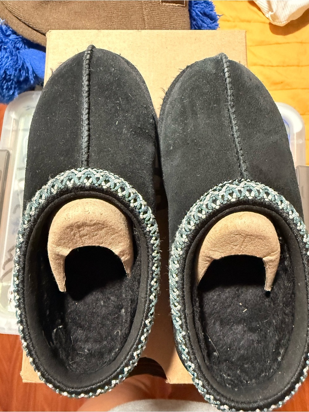 Kids Black Slip-On Cozy Ugg Shoes